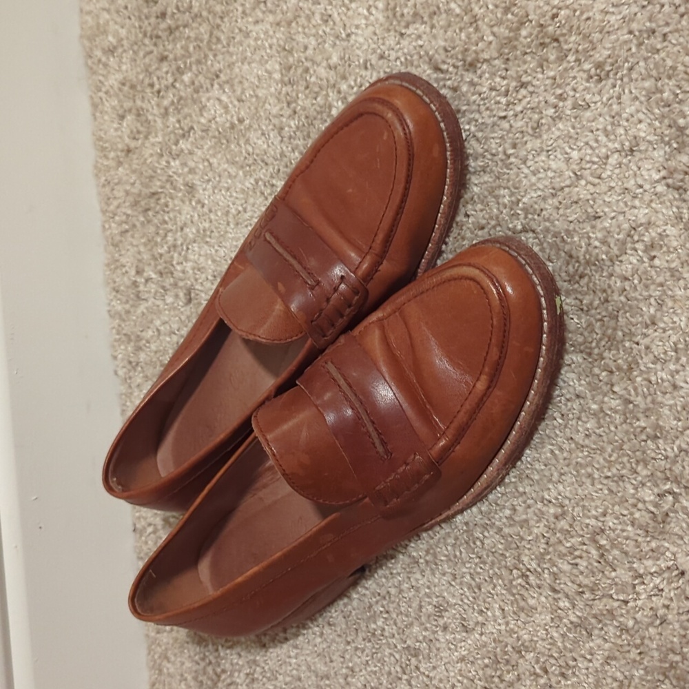 Real leather loafers